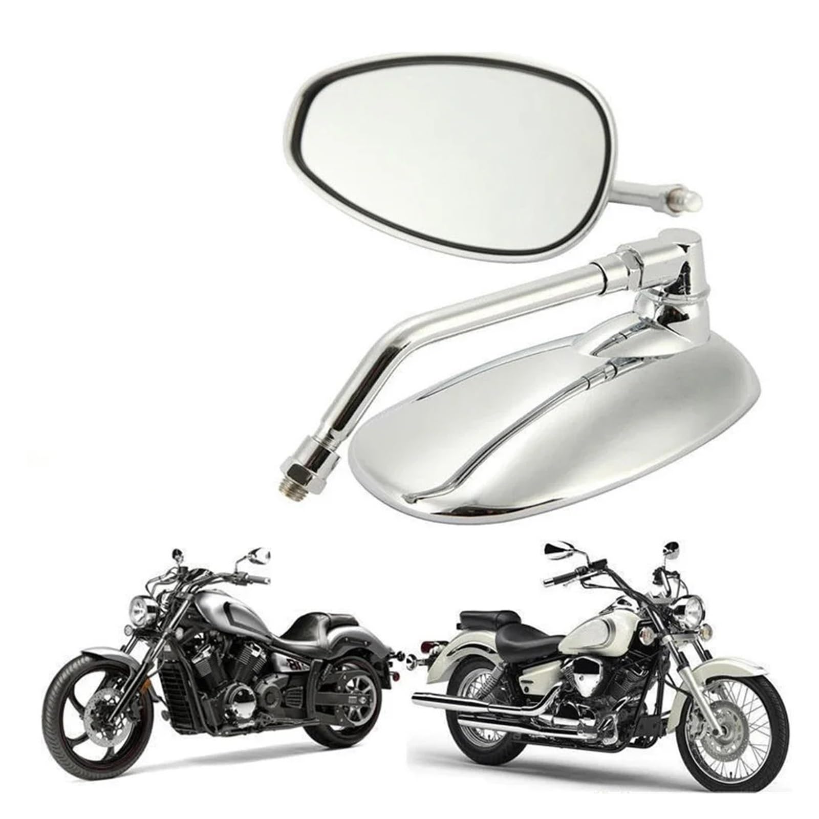 Motorcycle Mirrors 2 Pièces Réflecteur De Guidon Vélo Rétroviseur VTT Scooter HD Angles Réglables À Large Plage