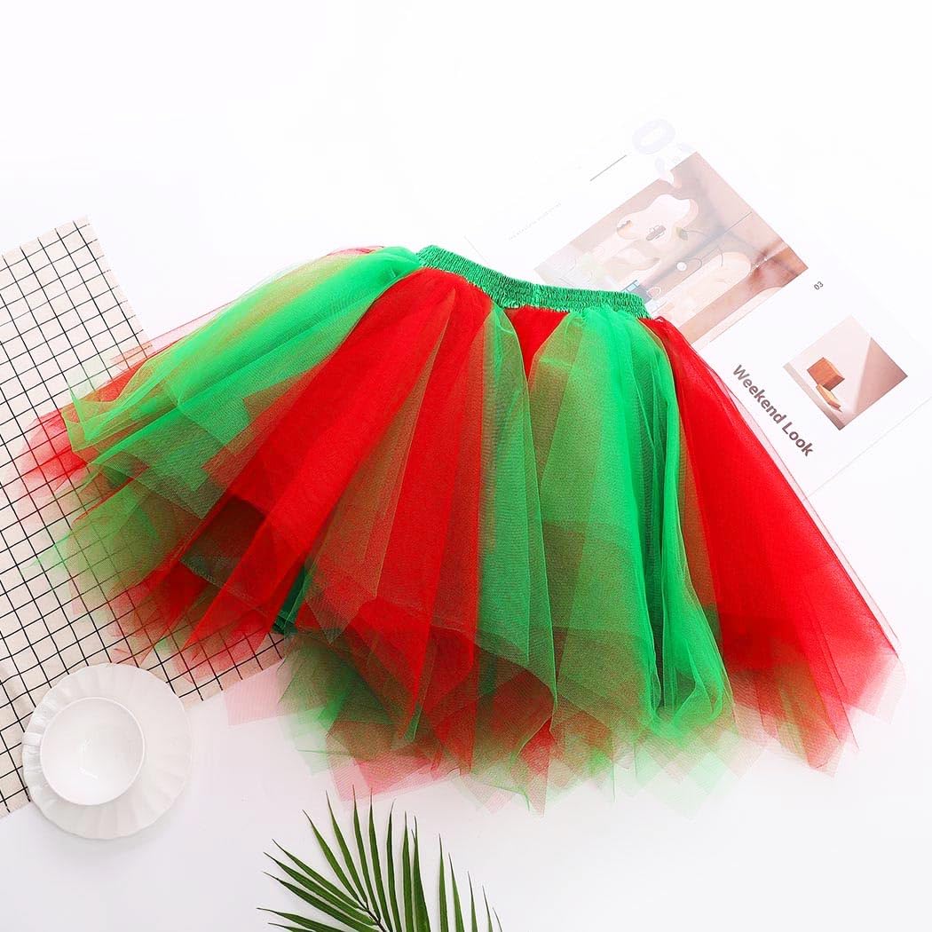 Falda tutú en capas de tul para danza, faldas de ballet, disfraz de tutú para mujeres y niñas