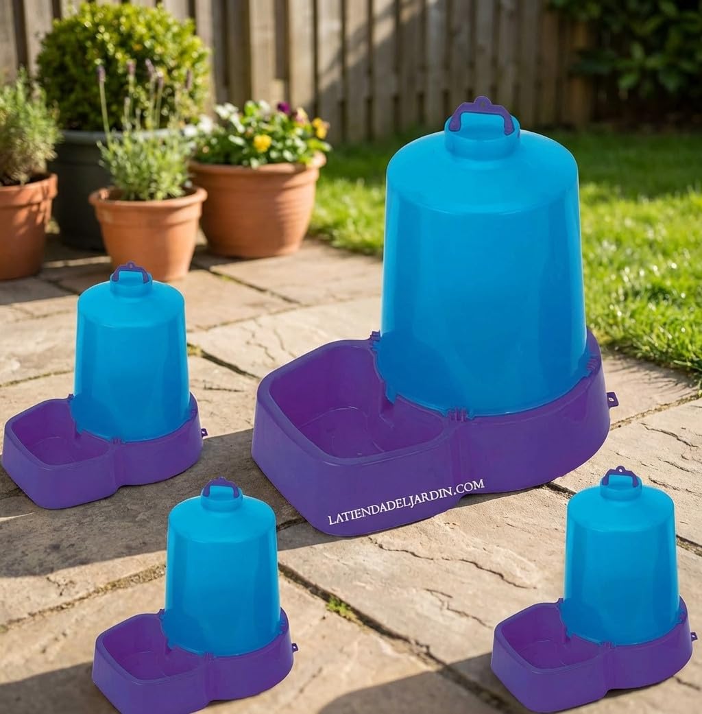 Suinga Bebedero Botella Perros y Gatos 8L Pack 5 | Fabricado en plastico Resistente | Ideal para Mascotas hogar y Exterior