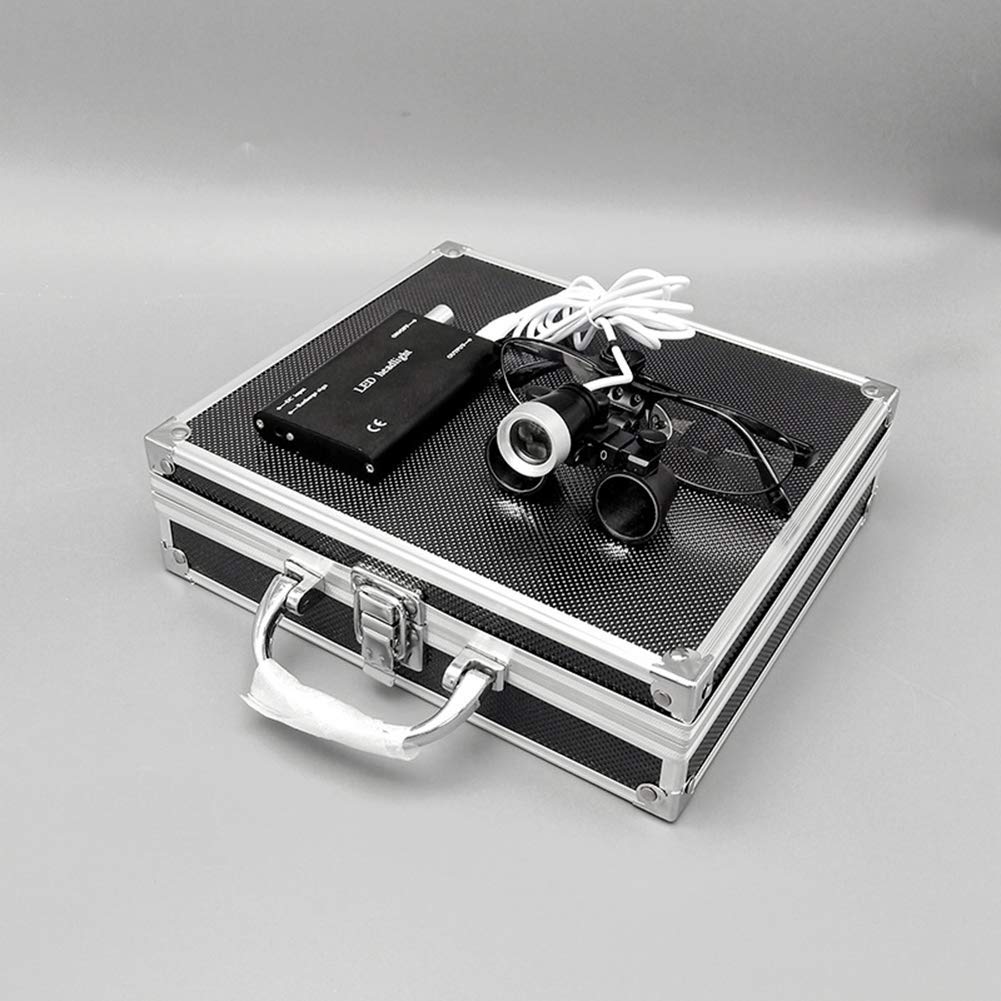 Lente di ingrandimento portatile con lente di ingrandimento 2,5X e 3,5X, lente ottica da 420 mm e luce LED da 3 W.