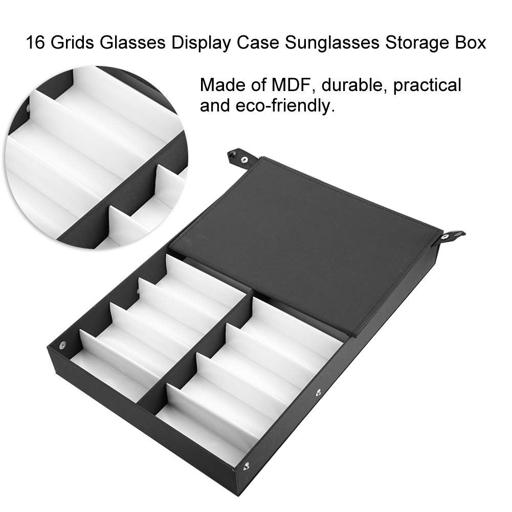 16 Karielki Grids Wase Cage, Organizator Okularów Przeciwsłonecznych, Magazyn Okulary Przeciwsłonecznej, Czarny i Whit3