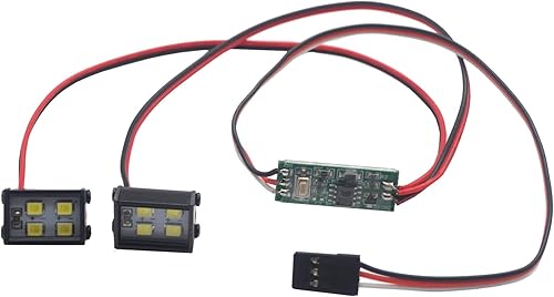 Miniatura 2 de ShareGoo RC de doble cabeza 4LED barra de luz LED lámpara de techo brillante simulación compatible con Traxxas TRX-4 Trx4 Axial SCX10 90046 RC4WD