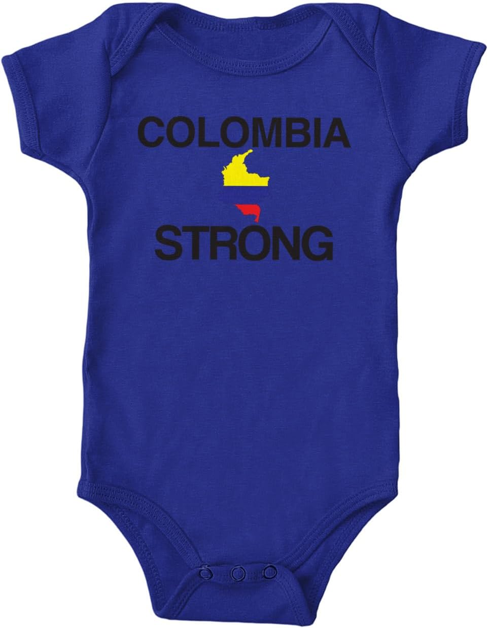 Tcombo Colombia Strong - Natural Disaster Bodysuit (Royal Blue, 18 Months)