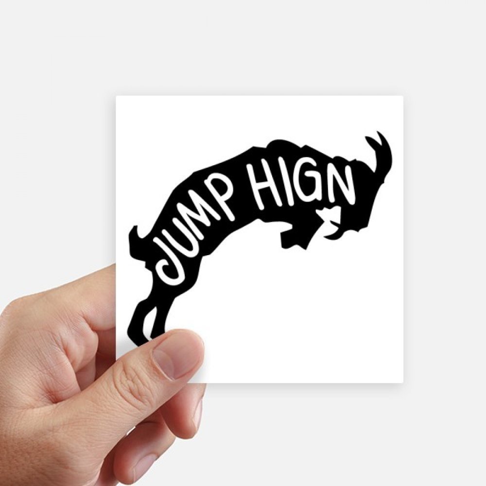 Sticker antilope noir 10cm idéal pour décorer une valise de voyage ou un mur de bureau