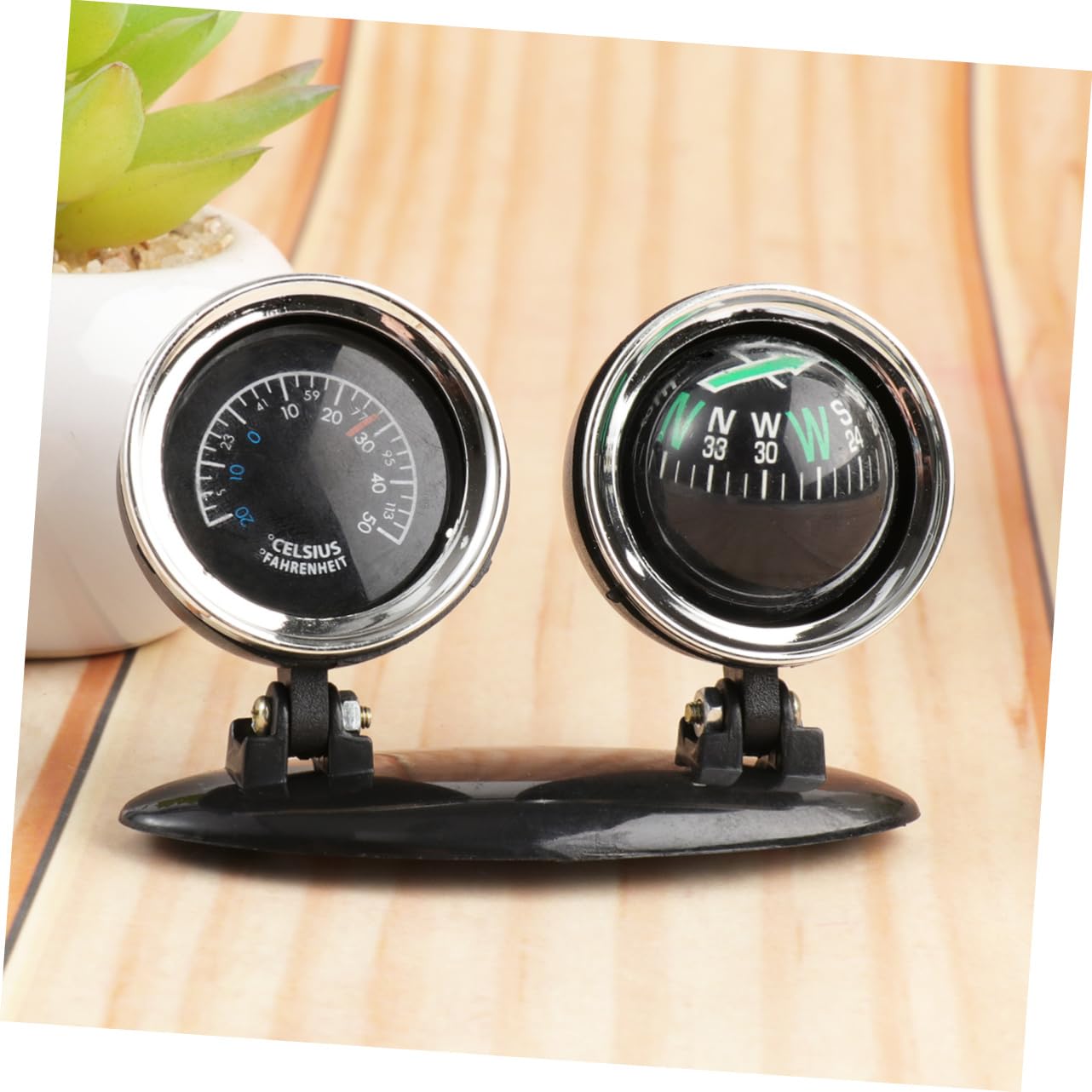 Gatuida 4pcs Compass Compass for Dash Dashboard Thermometer Car Styling Ornaments