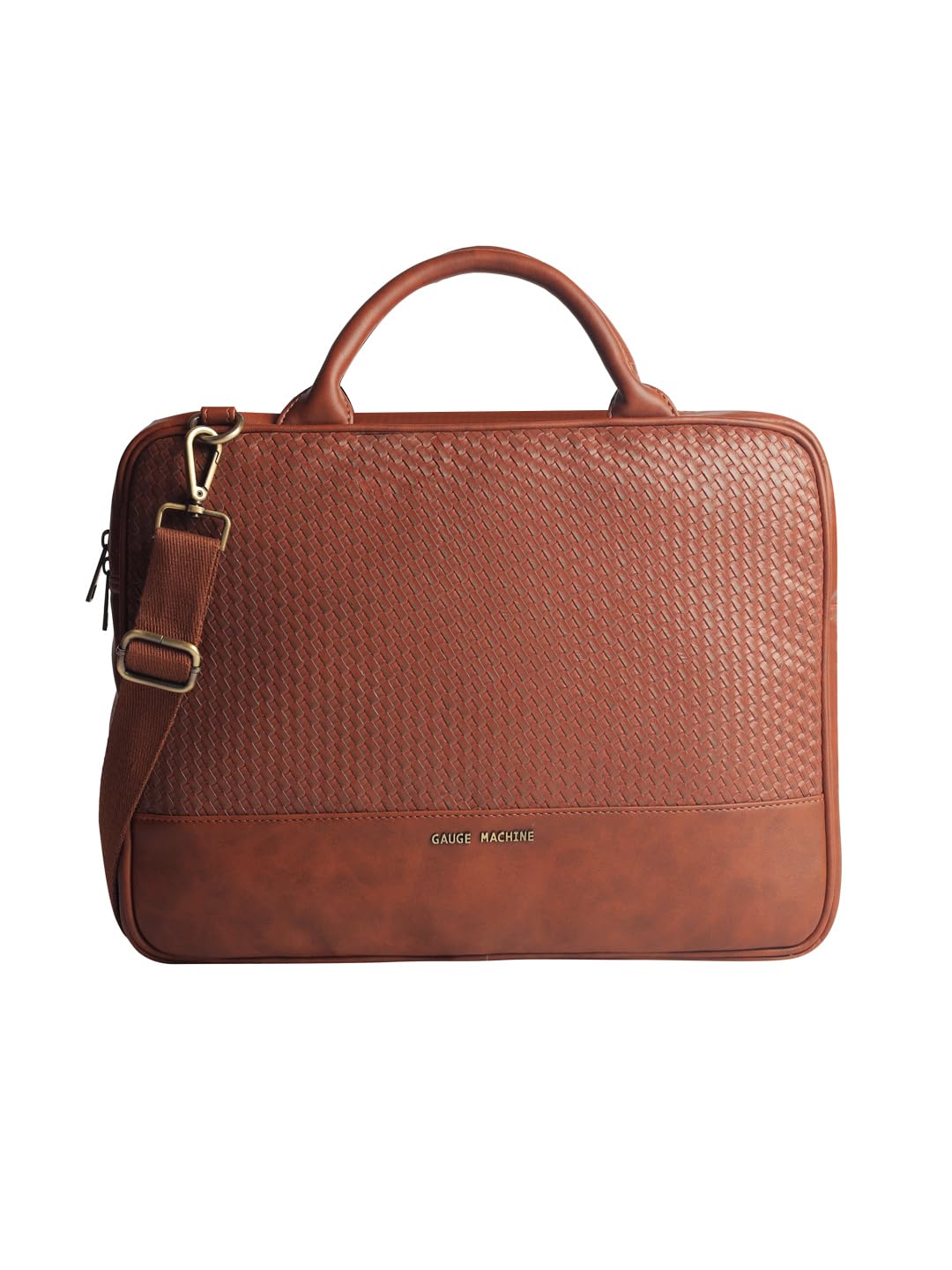 Gauge Machine 15" Tan Woven Laptop Bag with Detachable Strap (GMLPB0523017TAN) (B0CJFNQG89) Amazon Price History, Amazon Price Tracker