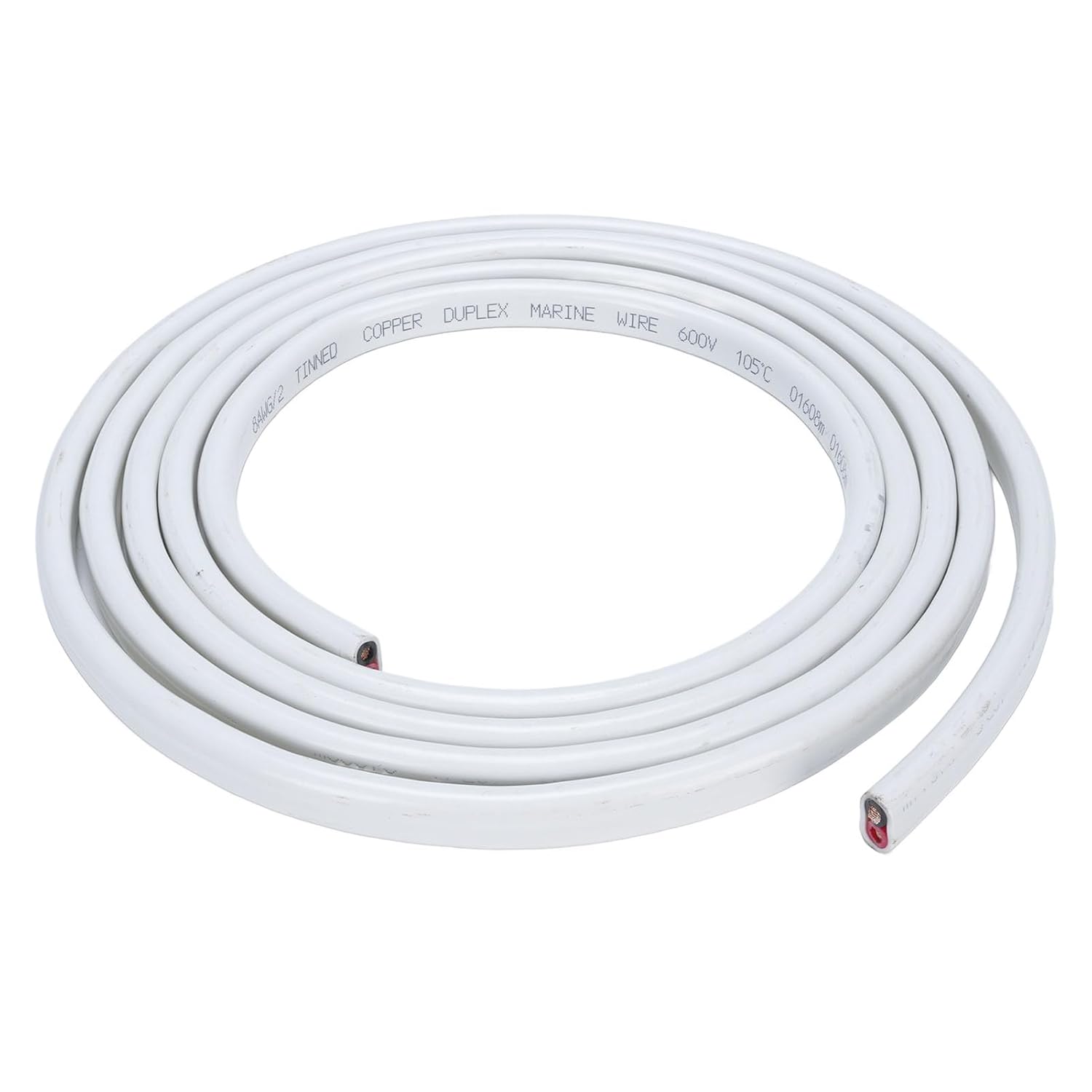8 Gauge Marine Wire 10ft OFC Insulation Cable 2 Core Stranded PVC Boat Electrical Wire 600V for Automotive RV Yachts Cars Trailers