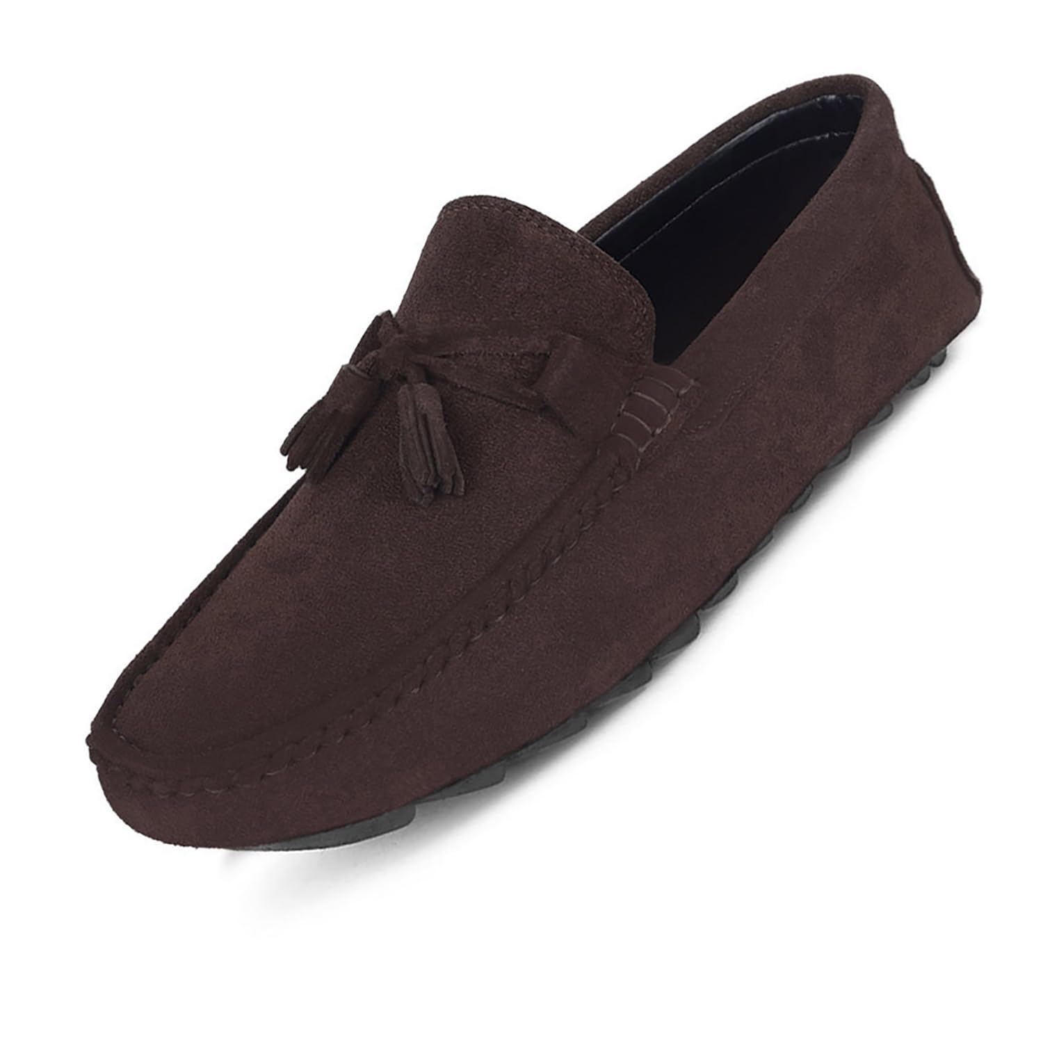 Louis Stitch Mens Loafers Casual Shoes | Italian Suede Leather Moccasins with Tassel | Slip-On Penny Shoes for Business, Formal, Parties, Everyday Wear | Solid Brunette Brown |UK Size 6 (LSITSUTABB-) (B09RGZ7MX4) Amazon Price History, Amazon Price Tracker