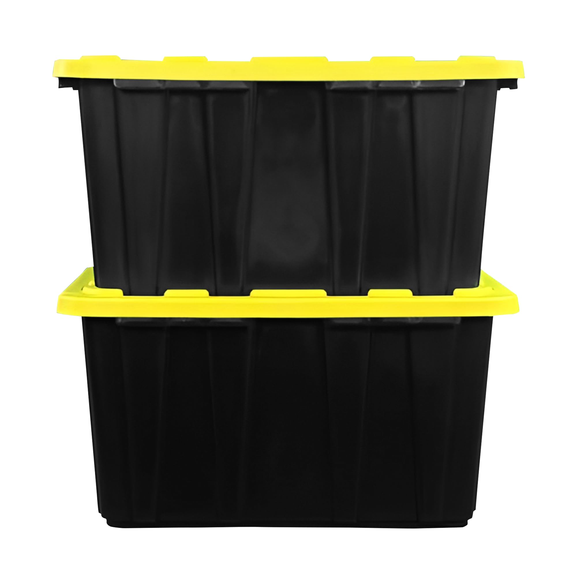 STOWIX BLACK & YELLOW 27-Gallon Storage Bin with Snap-on Lid