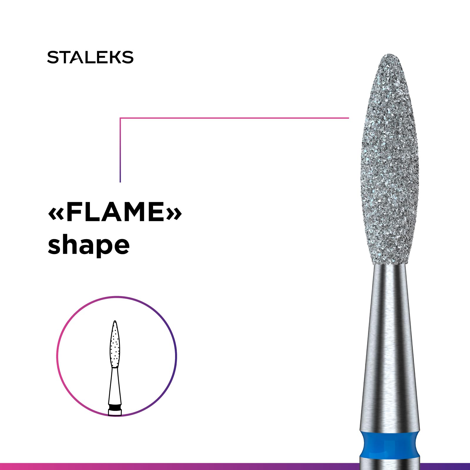STALEKS Taglierina diamantata a fiamma, 2,1 x 8 mm, blu