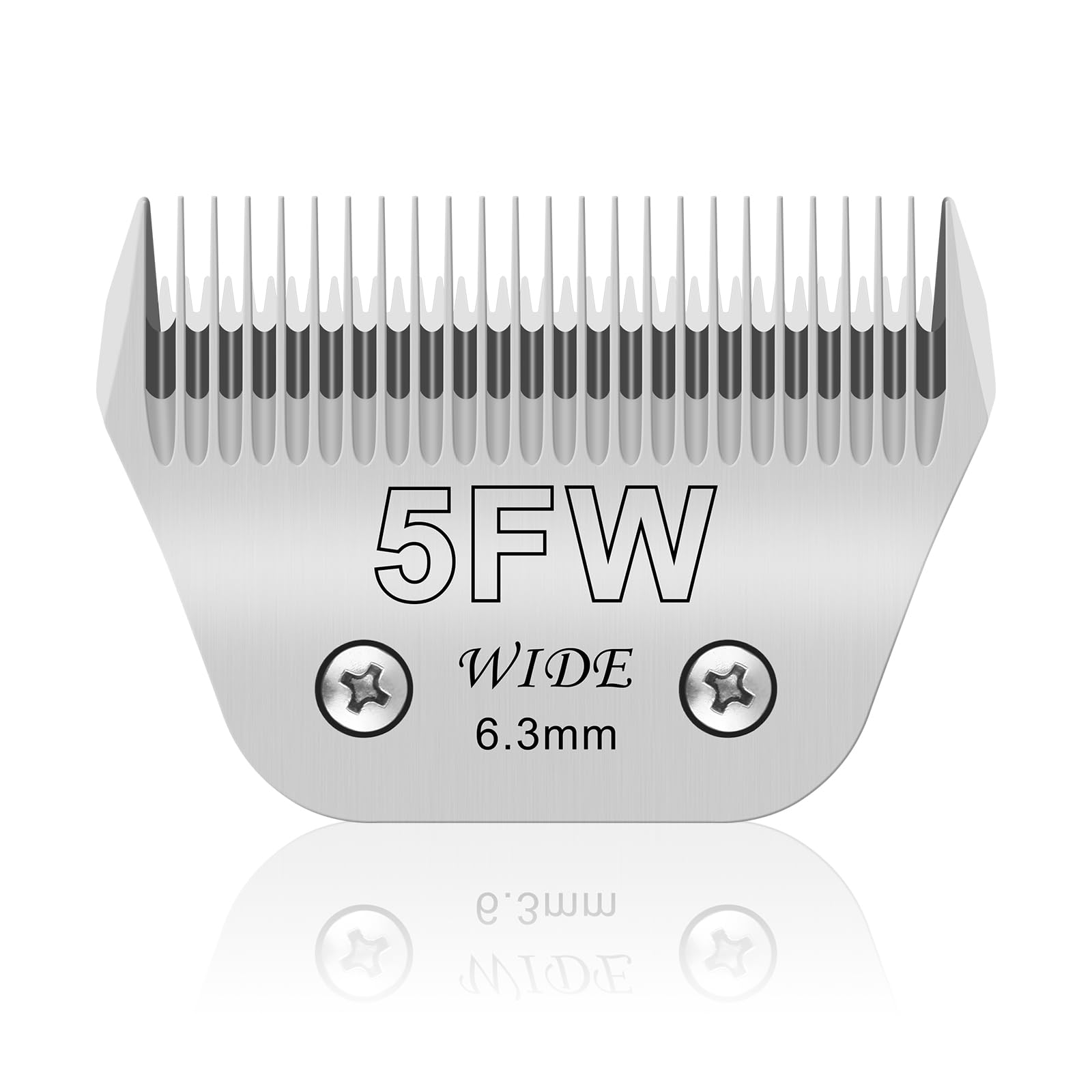 5FW - Cuchillas anchas desmontables para aseo de perros, 6,3 mm | Compatible con Andis, compatible con Oster A5, compatible con cortaúñas Wahl KM10