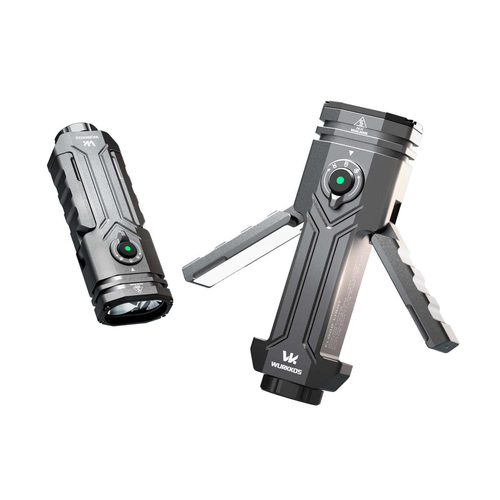 Wurkkos HD02 Rechargeable Flashlight, 3200 Lumens 4-in-1 Light