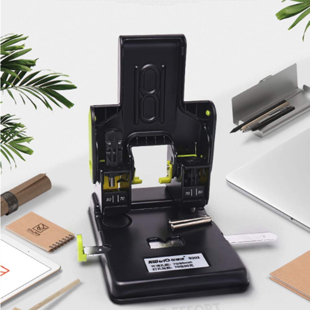 Hanchen - Perforatrice manuale a 2 fori, capacità 70 fogli, profondità 12 mm