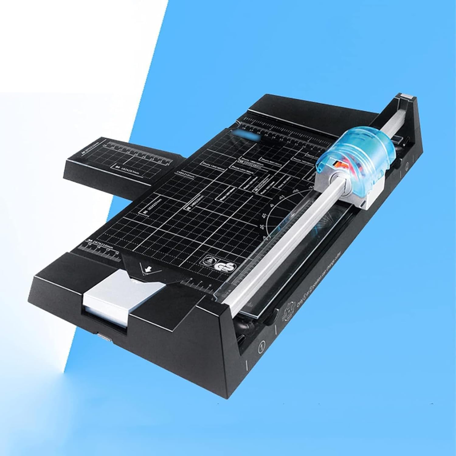 Taglierina rotante resistente per carta fotografica con lame, tagliacarte manuale A4 per linee dritte, ondulate, punteggiate, cordonate, tagliacarte a ghigliottina