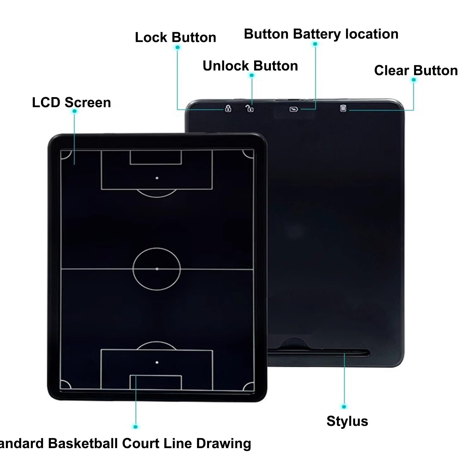 Lavagna Calcio, Lavagnetta Strategie, Cartella Tattica per Allenatore di Calcio, Lavagna Calcio Allenatore con Penna Magneti, per Calcio, Calcio, Set Completo di Lavagna della Squadra