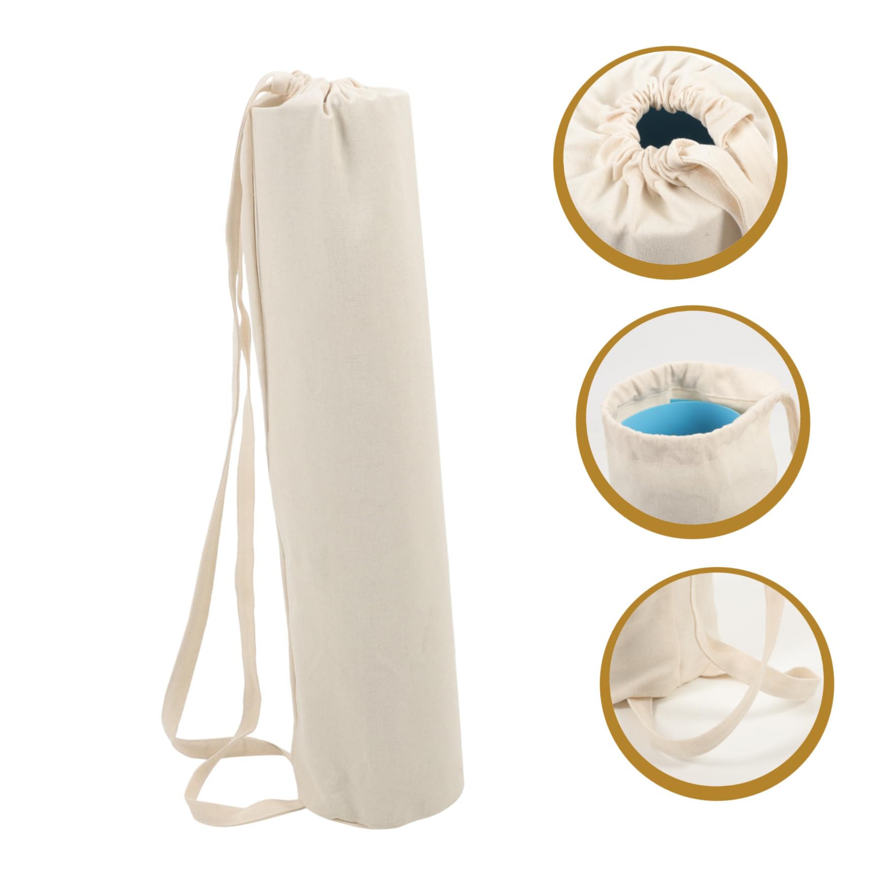 ibasenice Yoga-aufbewahrung Tasche Reise-yogamatte Trainieren Träger Für Sportmatten Veranstalter Die Tragen Tragbare Yoga -Tasche Leicht Joga Für Frauen Weiß Stoff