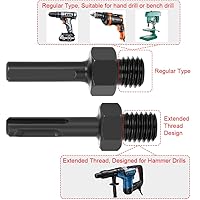 Vista 4 de ASNOMY 2 adaptadores de broca de núcleo de 5/8 "-11 rosca macho a 3/8" SDS Plus vástago y vástago triangular, adaptador de broca macho de 5/8