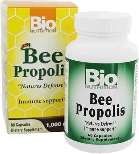 Bio Nutrition Bee Propolis, cápsulas de suplemento de apoyo inmunológico de defensa natural de 1000 mg, 60 Ea, 60 unidades disponible en Yaxa Venezuela