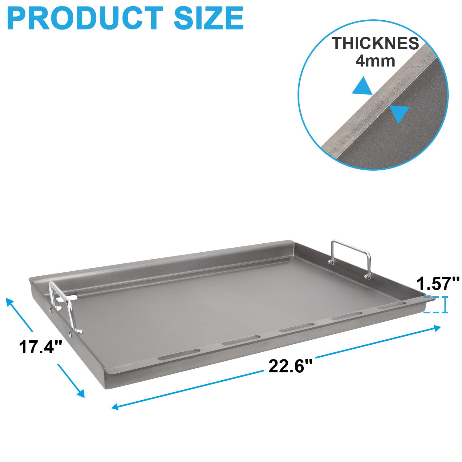 Full-Size Griddle Inserts for Weber Spirit I & II 300 Series, Flat Top Griddle Plate for Weber Spirit E-310/E-320 S-310/S-320 Spirit II E/S-310 E/S-320 Series, Replace for 6787