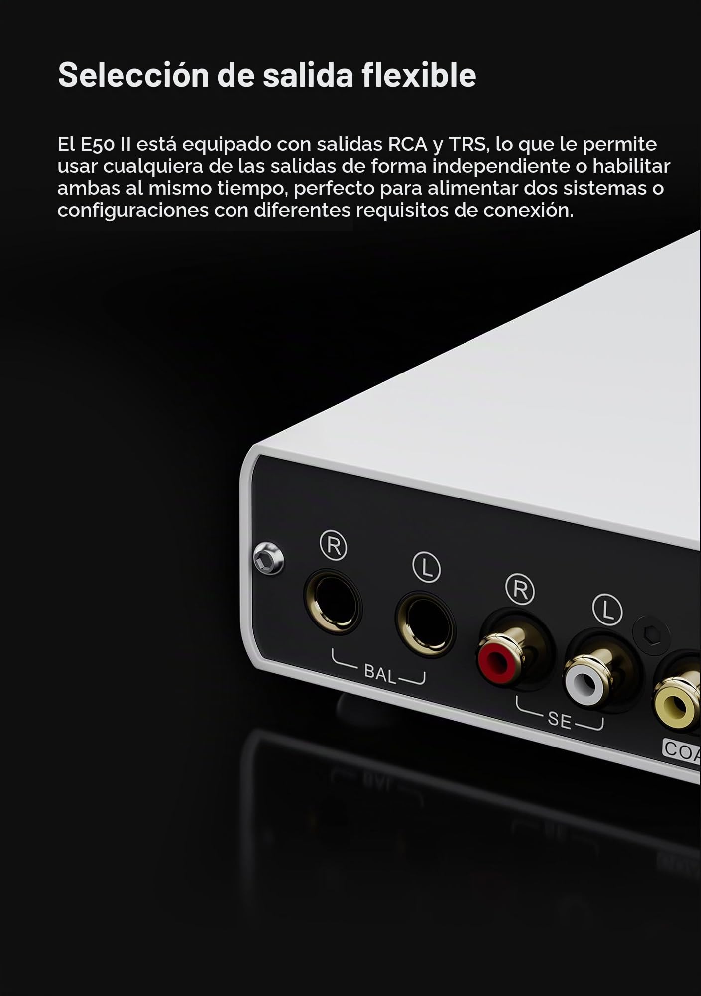 Topping E50 II DAC AK4497S DSD512 PCM768kHz BT Decodificador USB compatible con mando a distancia (negro)
