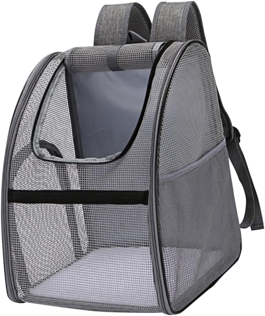 BESPORTBLE 1pc Breathable Mesh Pet Backpack Portable Shoulder Bag for Cats and Dogs Lightweight Design for Travel Comfortable and Scratch-Resistant Suitable for Pets up to Black