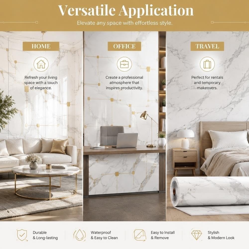 Peel and Stick Vertical Grain Wall Panels Waterproof Backsplash Tile