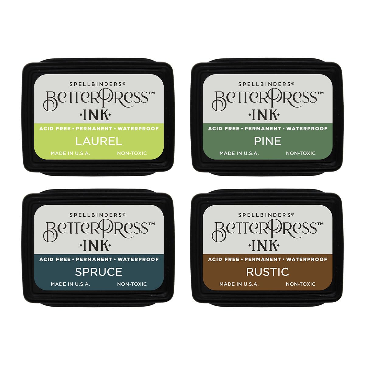 Amazon.com: Woodlands BetterPress Ink Mini Set - 4 Pack