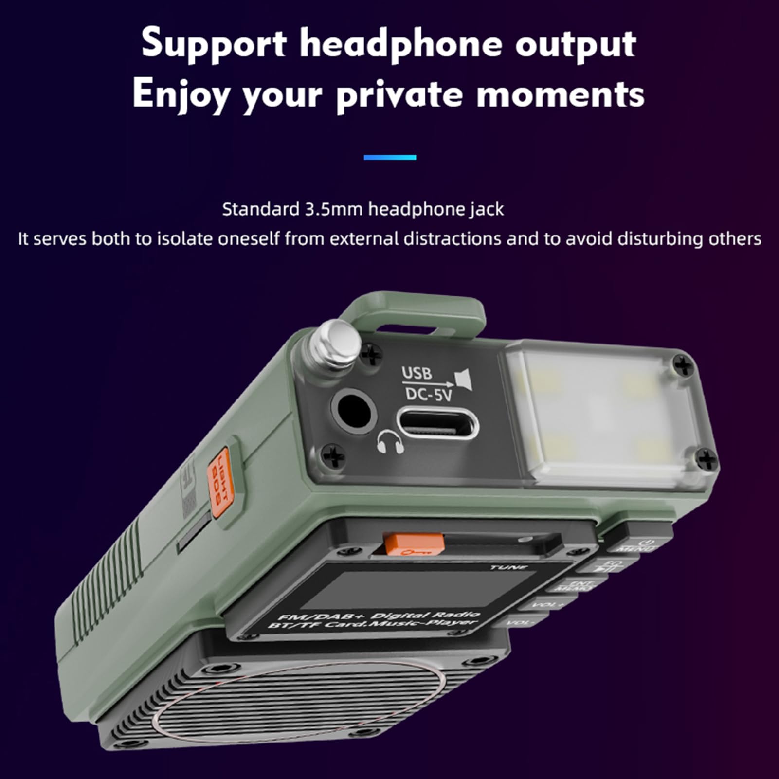 Cuifati Radio Dab FM Portable avec Bluetooth 5.2 et Télécommande, pour