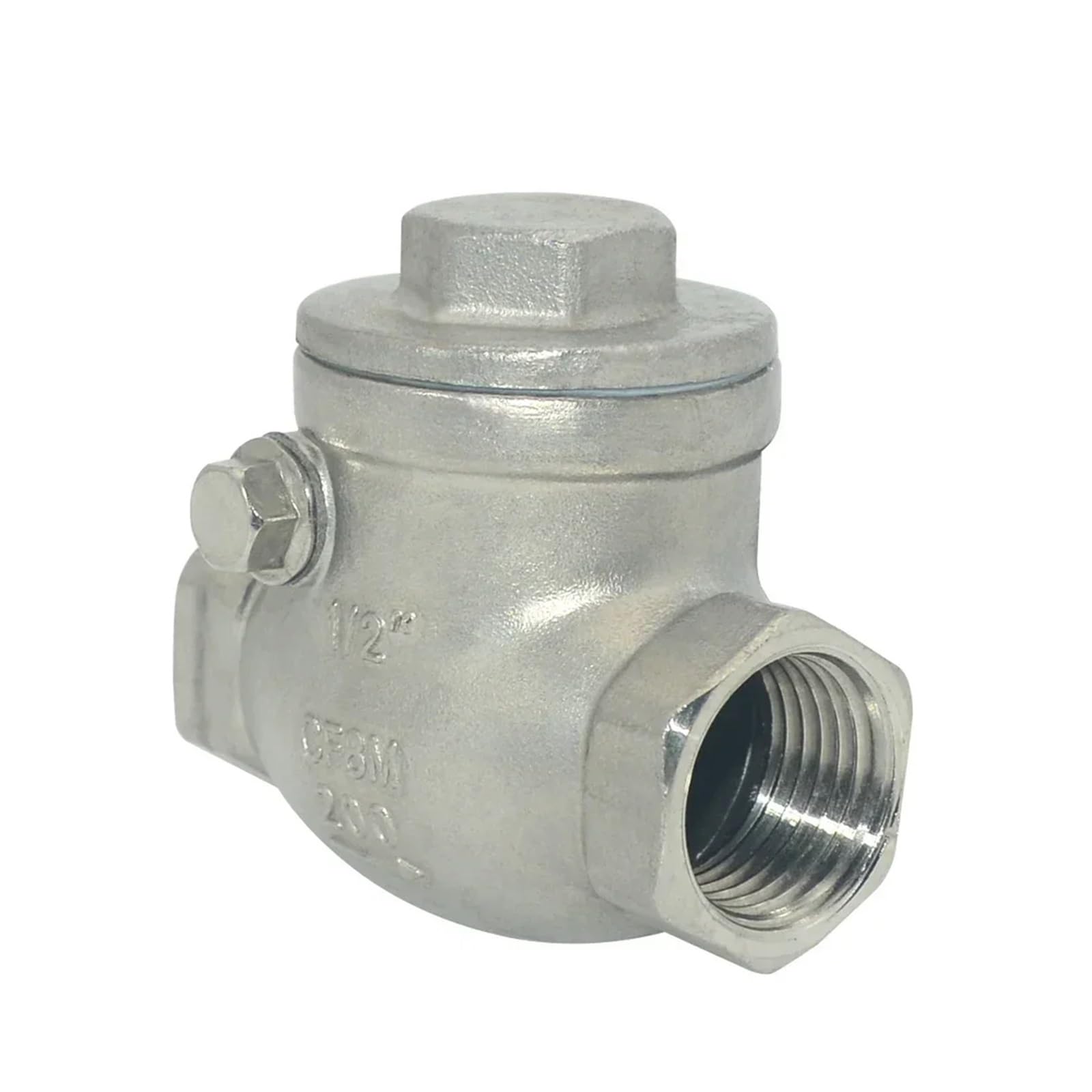 Accesorio de conversión de acero inoxidable Válvula antirretorno horizontal de acero inoxidable 1/2", 1", 3/4", 1-1/4", 1-1/2", 2", con rosca hembra unidireccional(1)