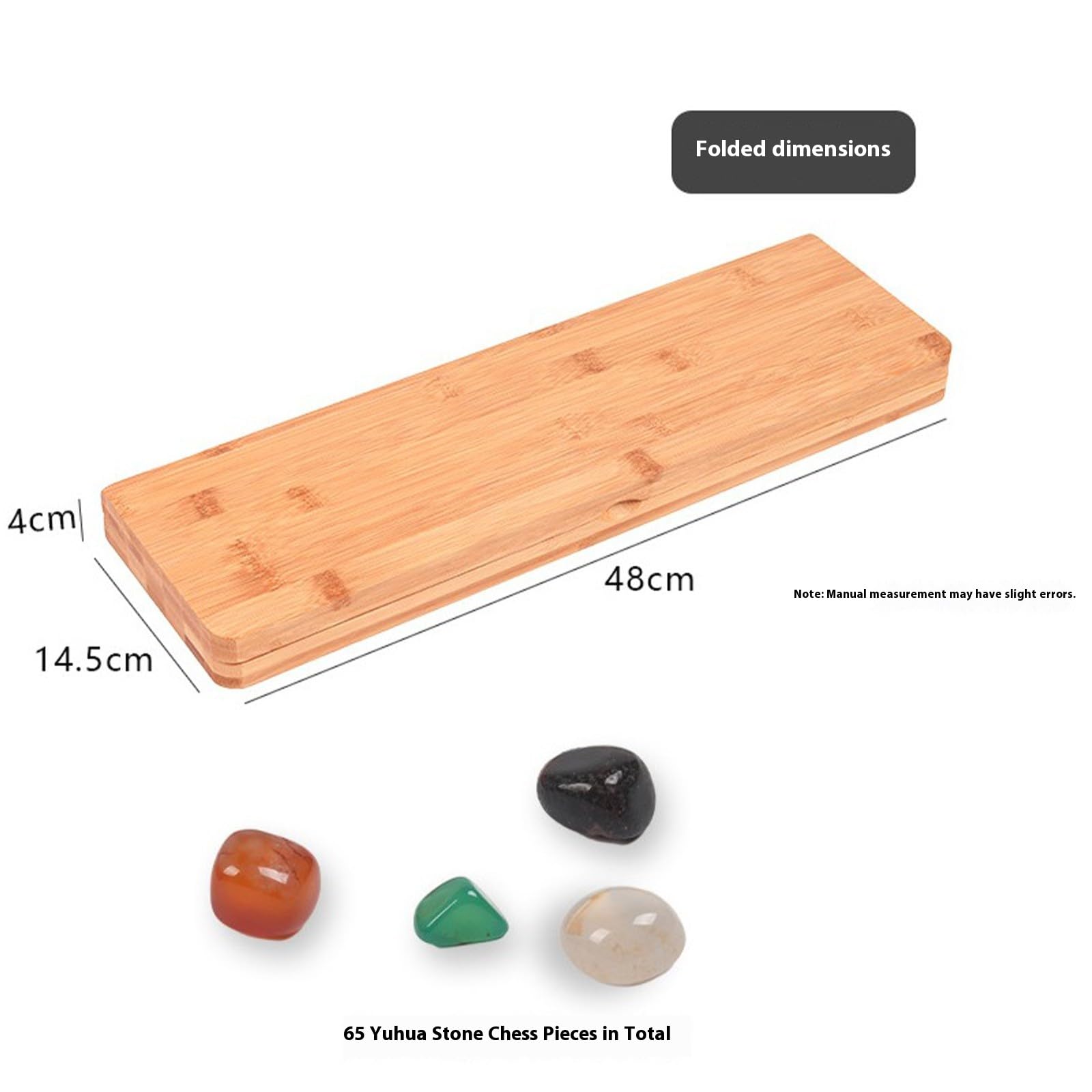 Juego Mancala De Tamaño Viaje con 65 Piedras Vidrio Tablero Estrategia Madera Plegable para Juegos Familiares Juego Mancala Plegable