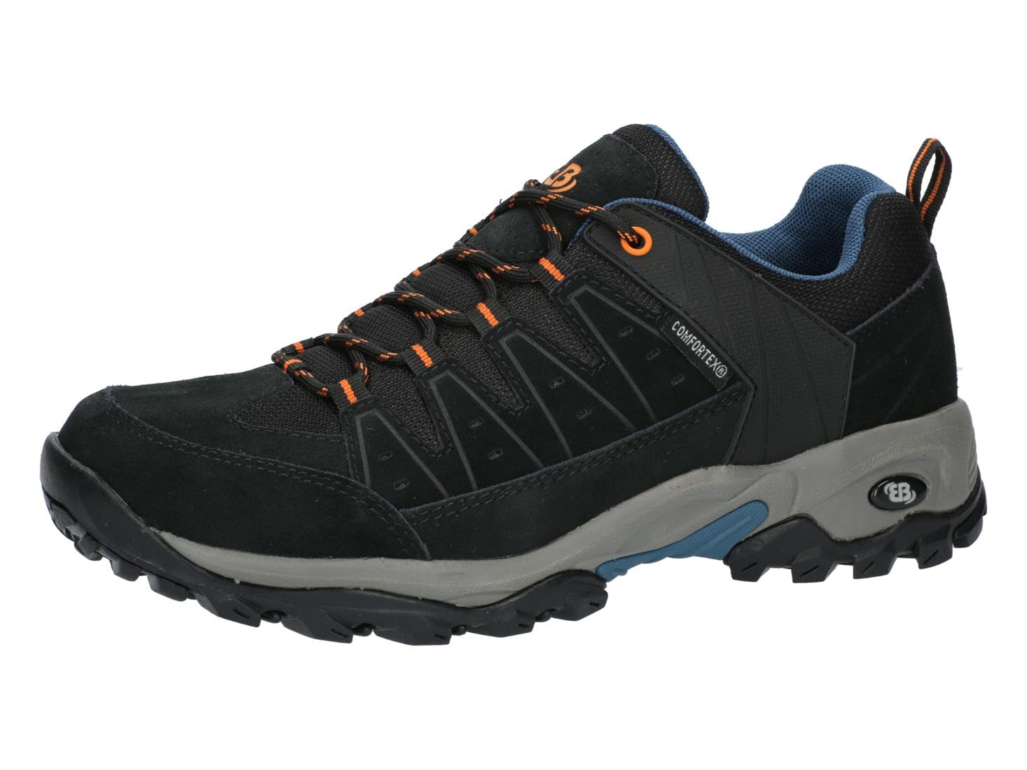 Brütting Unisex's Mount Pinos Low Trekking Shoes, Black Blue Orange, 8.5 UK