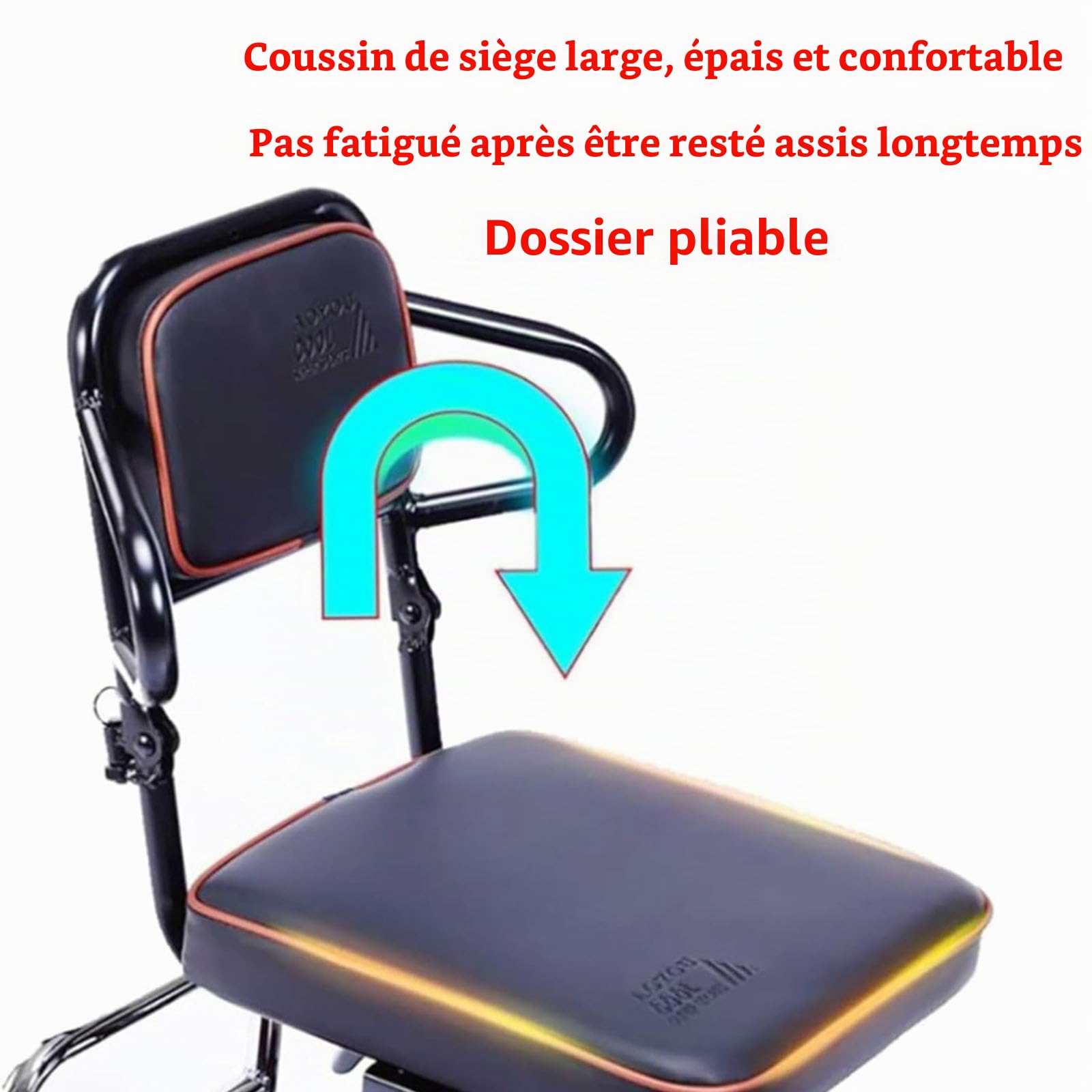 Mobilité éLectronique 3 Roues, Scooter de Mobilité éLectrique Pliable, UltraléGer, Compact, Longue PortéE, Avec Batterie Amovible Une Charge Maximale de 160 Kg