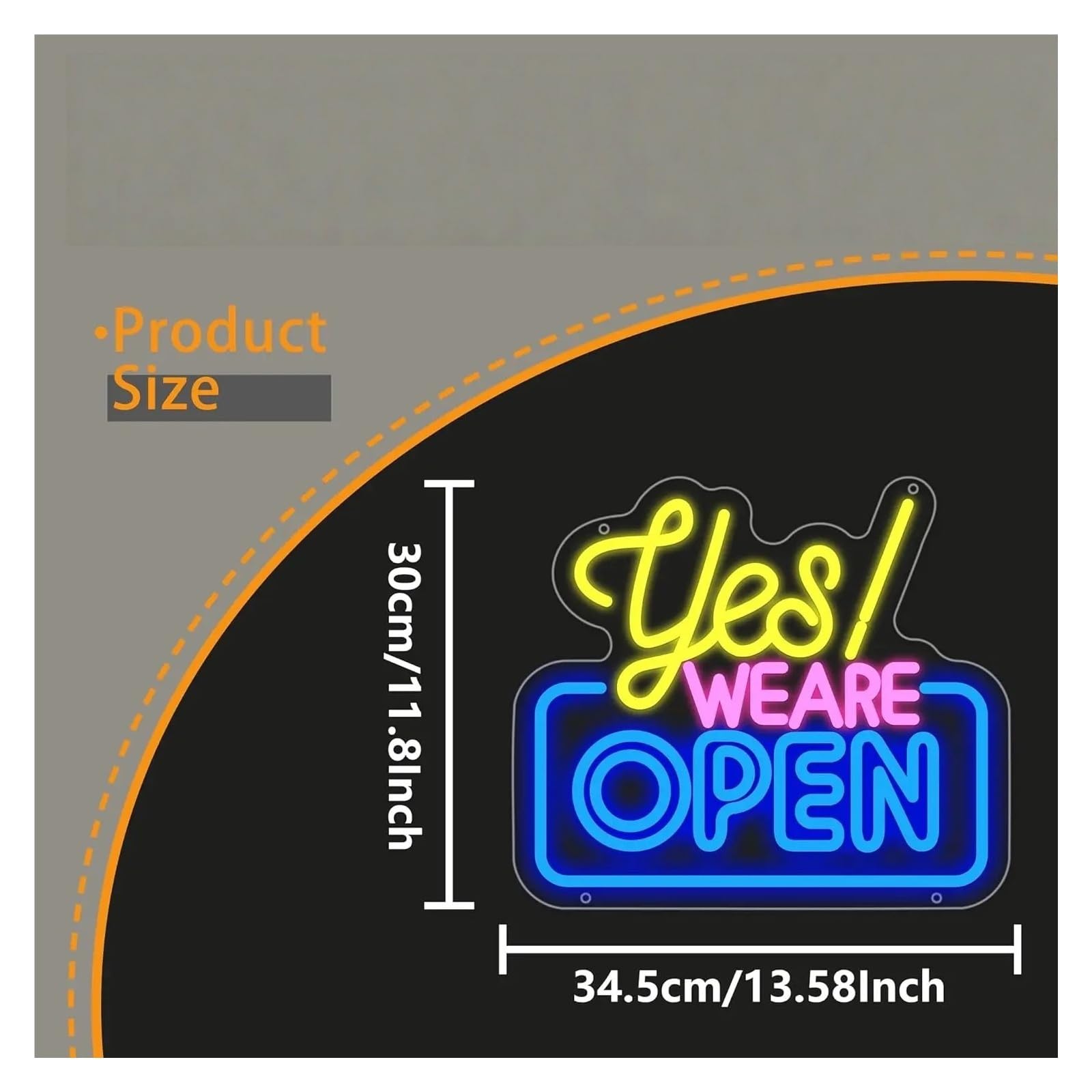 AtmosphäreHeimdekoration Offenes Neonschild, USB-LED-Licht Für Café, Bar, Kneipe, Bäckerei, Hotel, Geschäft, Schlafzimmer, Dekoration 17.5x15.7in/44.5x40cm