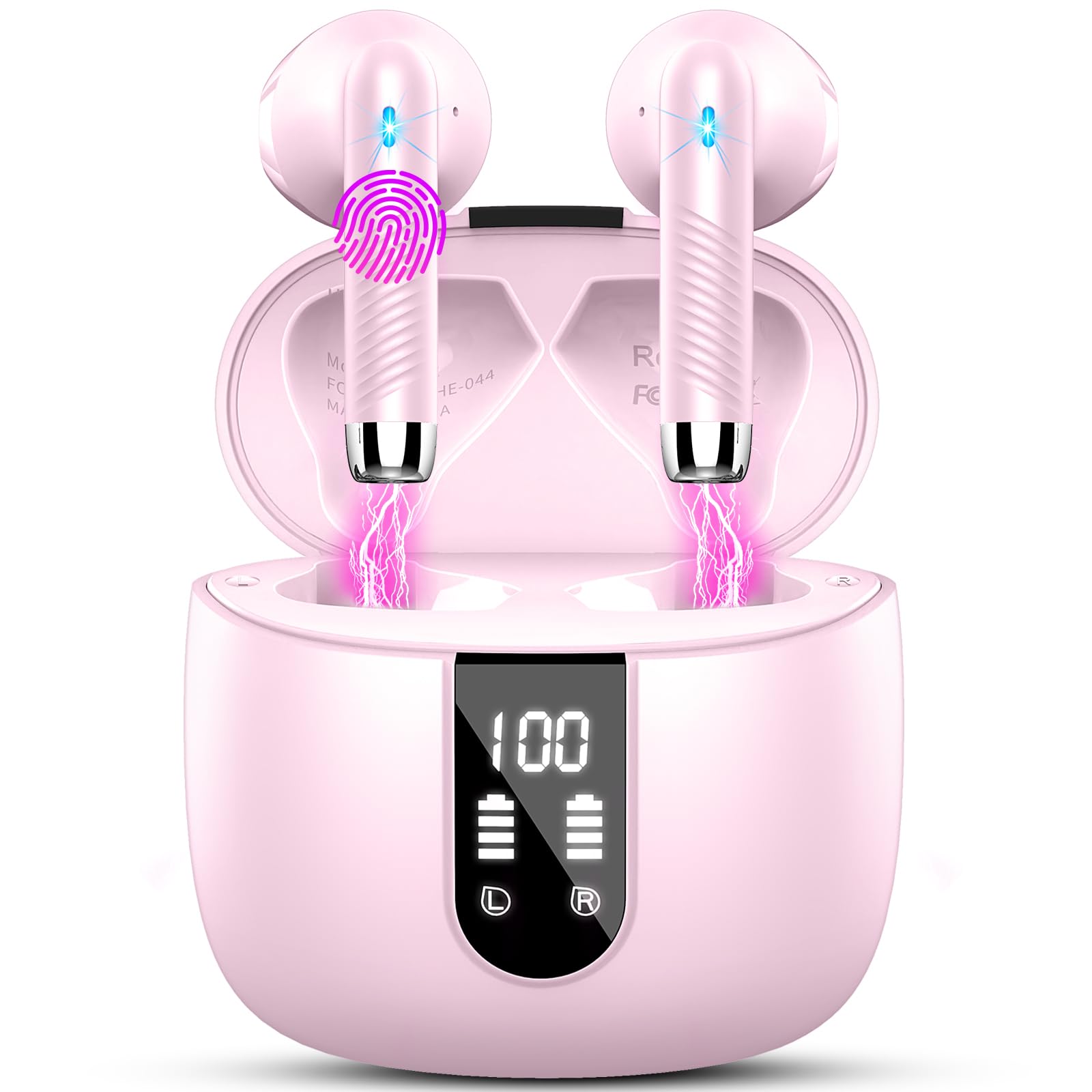 Drsaec Bluetooth Kopfhörer, In Ear Kopfhörer Kabellos Bluetooth 5.4 | Neue 4 Mic Kabellose Kopfhörer ENC Noise Cancelling Wireless Earbuds 48H Tiefer Bass, IP7 Wasserdicht Ohrhörer LED-Anzeige