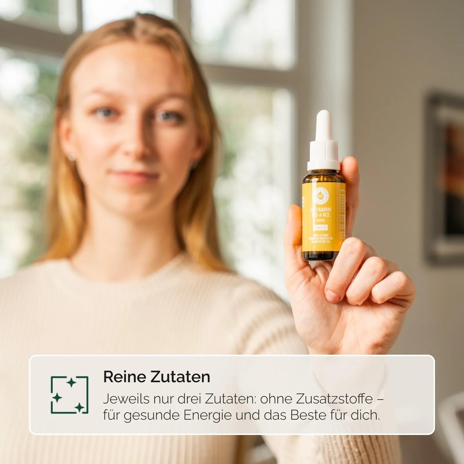 Hansegrün - Kennlernset Vitamintropfen D3 + K2 (30ml) & B12 (30ml) - Normales Immunsystem¹ - Verringerung Müdigkeit² - Normale Knochen³ & Zähne⁶ - Energiestoffwechsel⁵ - Vegan & ohne Zusatzstoffe