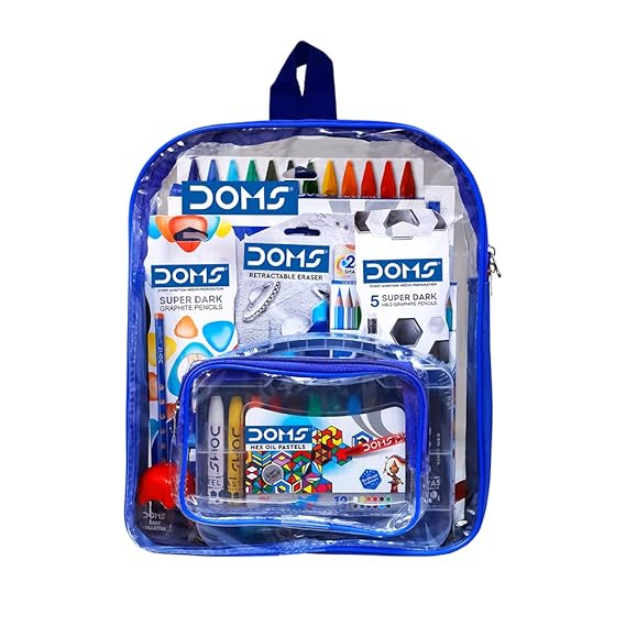Doms Smart Kit Comes With Transparent Zipper Bag Perfect Value Pack Kit For School