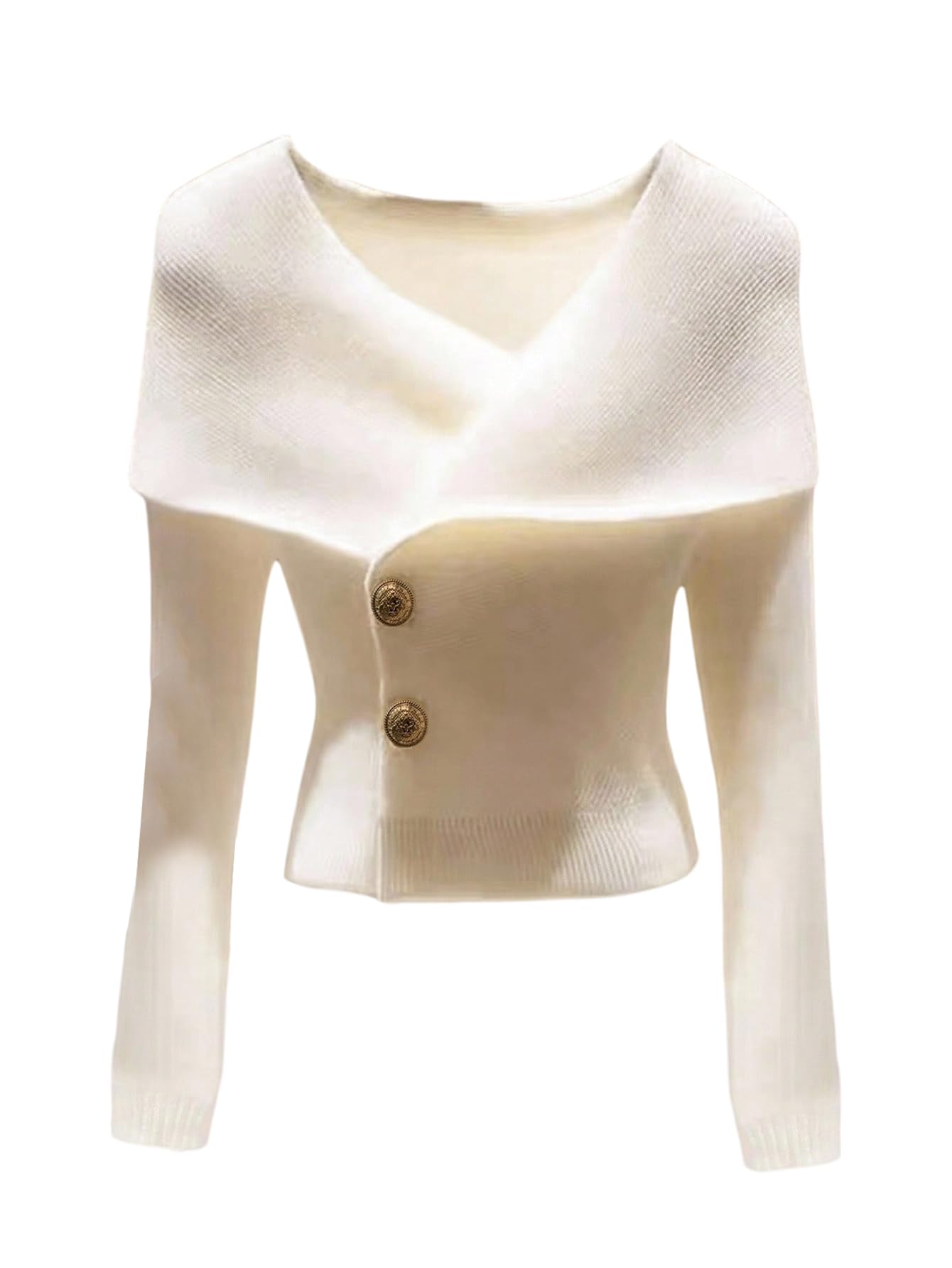 MakeMeChic Womens Business Elegant Winter Cardigan Long Sleeve Wrap Button Down Sweaters