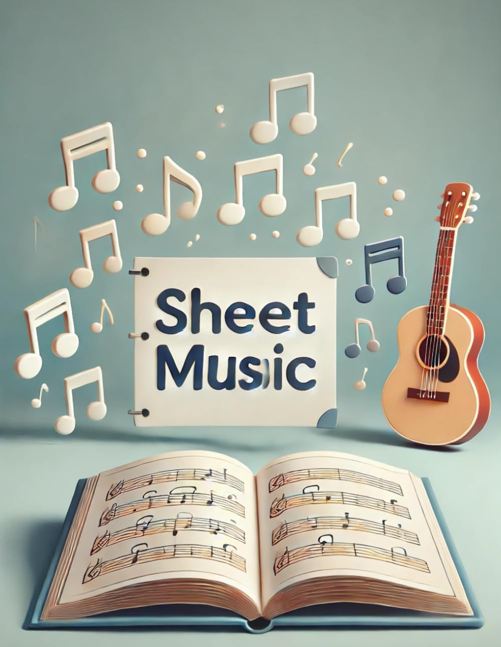 Sheet Music Notebook to Keep Your Compositions Neat and Organized |Full 8,5'' wide x 11'' high      Paperback – October 25, 2024