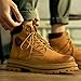 LHYXU Men's Fashion Waterproof Leather Work Boots Rubber Sole Construction Oil-Resistant Practical Work Boots (brown,9)