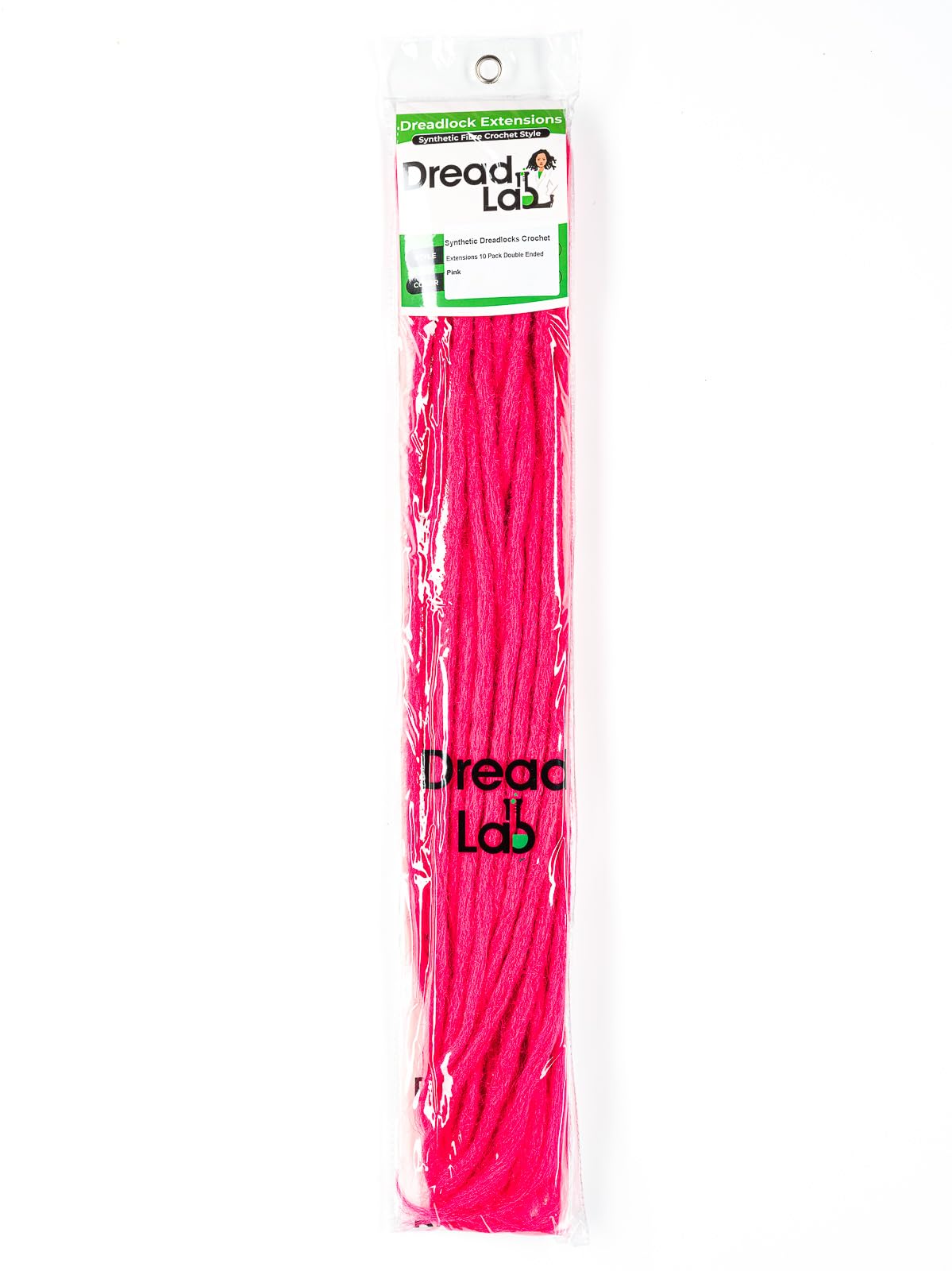 DreadLab - Double Ended Synthetic Dreadlocks (Pack of 10) Crochet Extensions (Pink Crochet), 60cm - Image 2