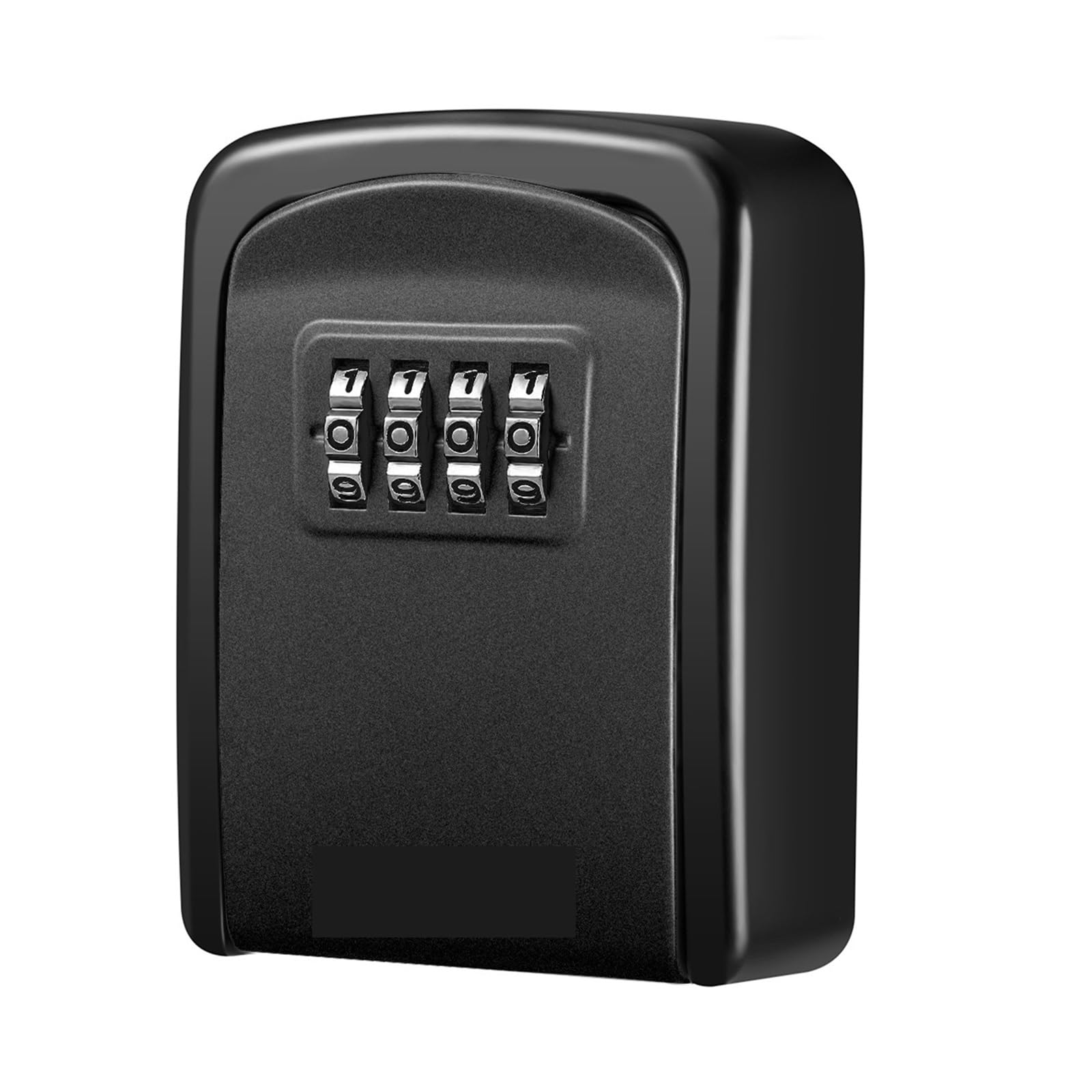 Caja de seguridad para llaves al aire libre, montaje en pared, con bloqueo de contraseña, color gris/negro, caja fuerte para el hogar, jardín o garaje, solución de almacenamiento fiable de llaves
