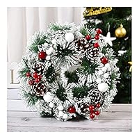 13.クリスマスリース Amazon.co.jp: 花輪 13インチのクリスマスリース、手作りの