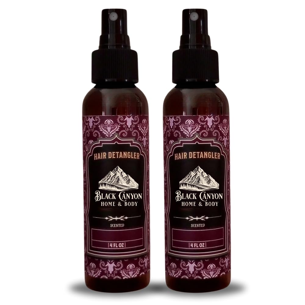 Black Canyon Jasmine & Patchouli Scented Hair Detangler with Argan Oil, 4 Oz (2 Pack)