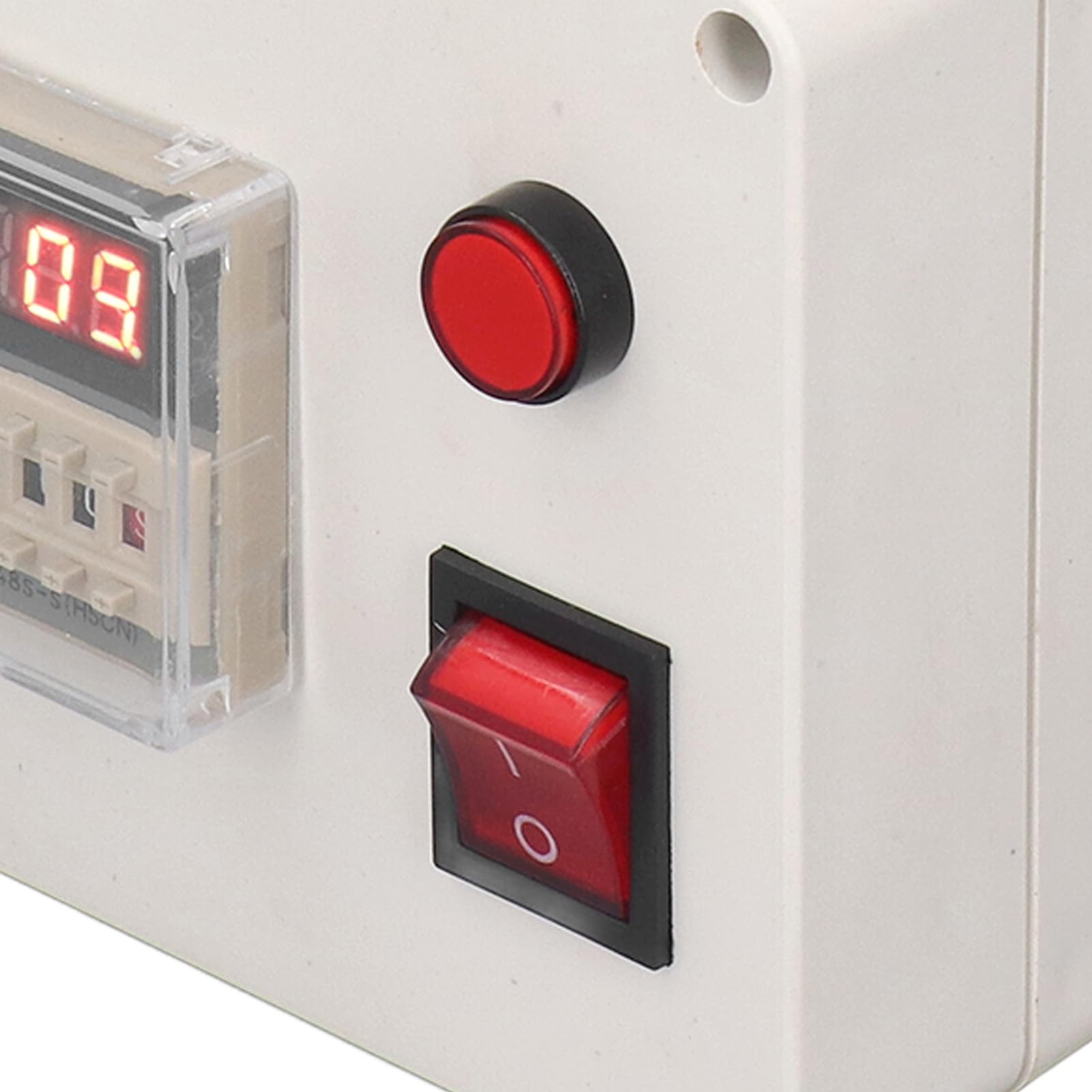 Fafeicy Sirena con Timer Ciclo di Allarme Sonoro Industriale 90-110 Decibel Regolabile con Display a 6 Cifre per la Produzione, Trasformazione Alimentare, Prodotti Chimici, Medici