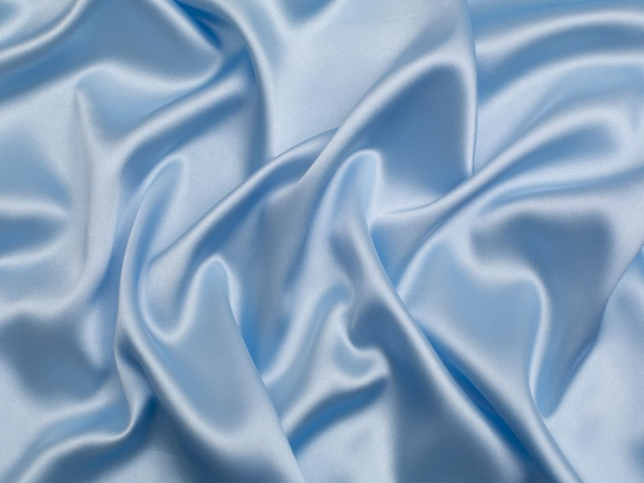 Minerva Stretch Woven Satin Fabric Light Blue - per metre