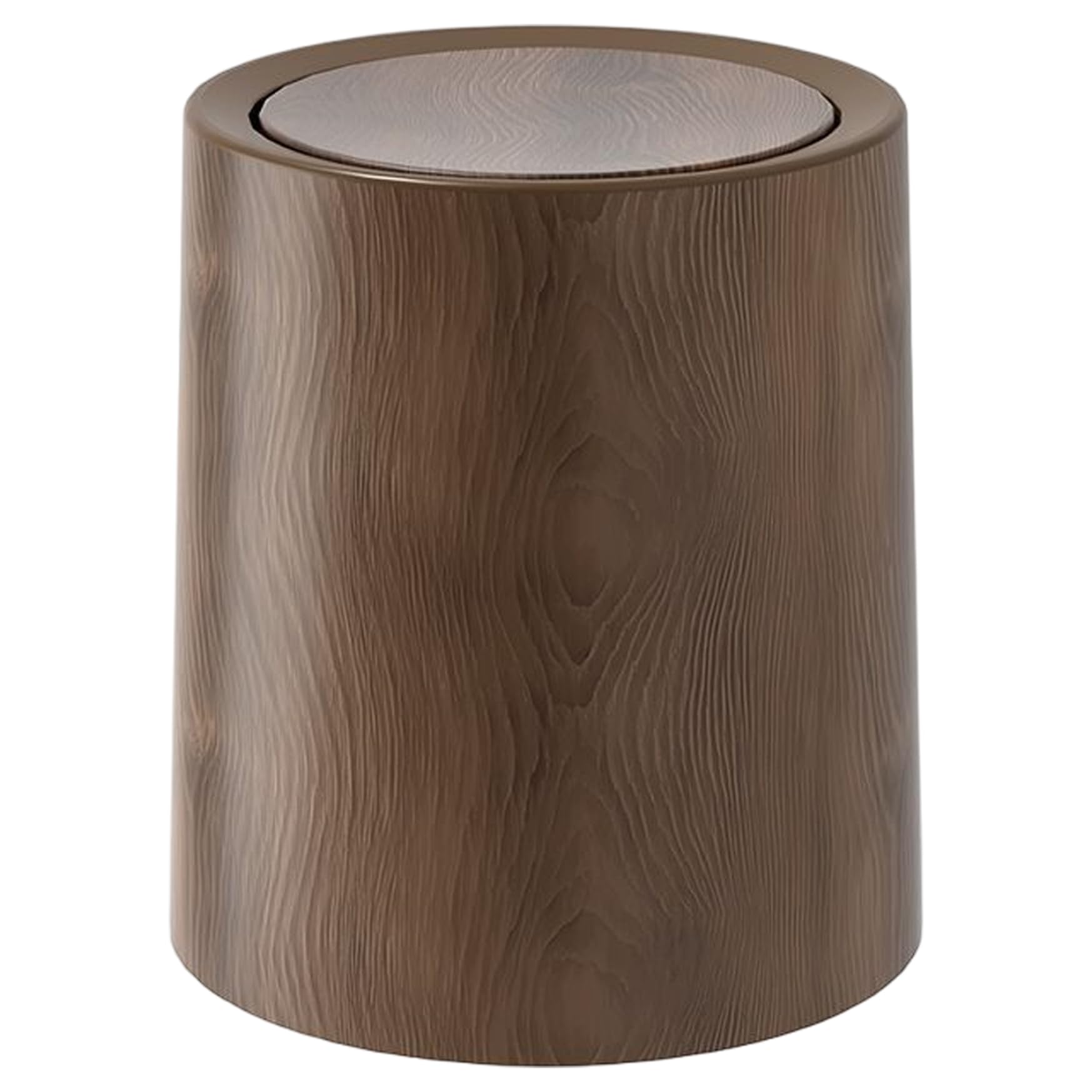 Cubo de basura oculto con tapa abatible para eliminar malos olores en el baño