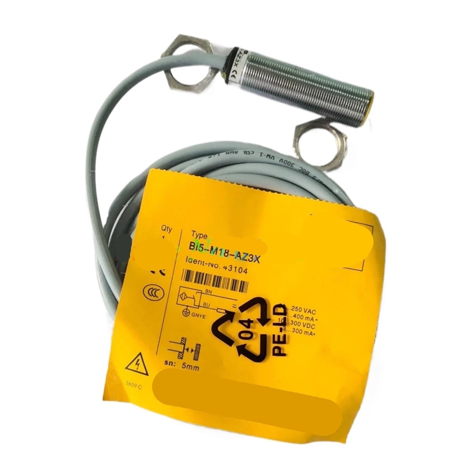 CXFCIHFT BI5-M18-AZ3X BI5-M18-RZ3X NI5-M18-AZ3X NI5-M18-RZ3X AC/DC Proximity Switch Sensor(NI5-M18-AZ3X)