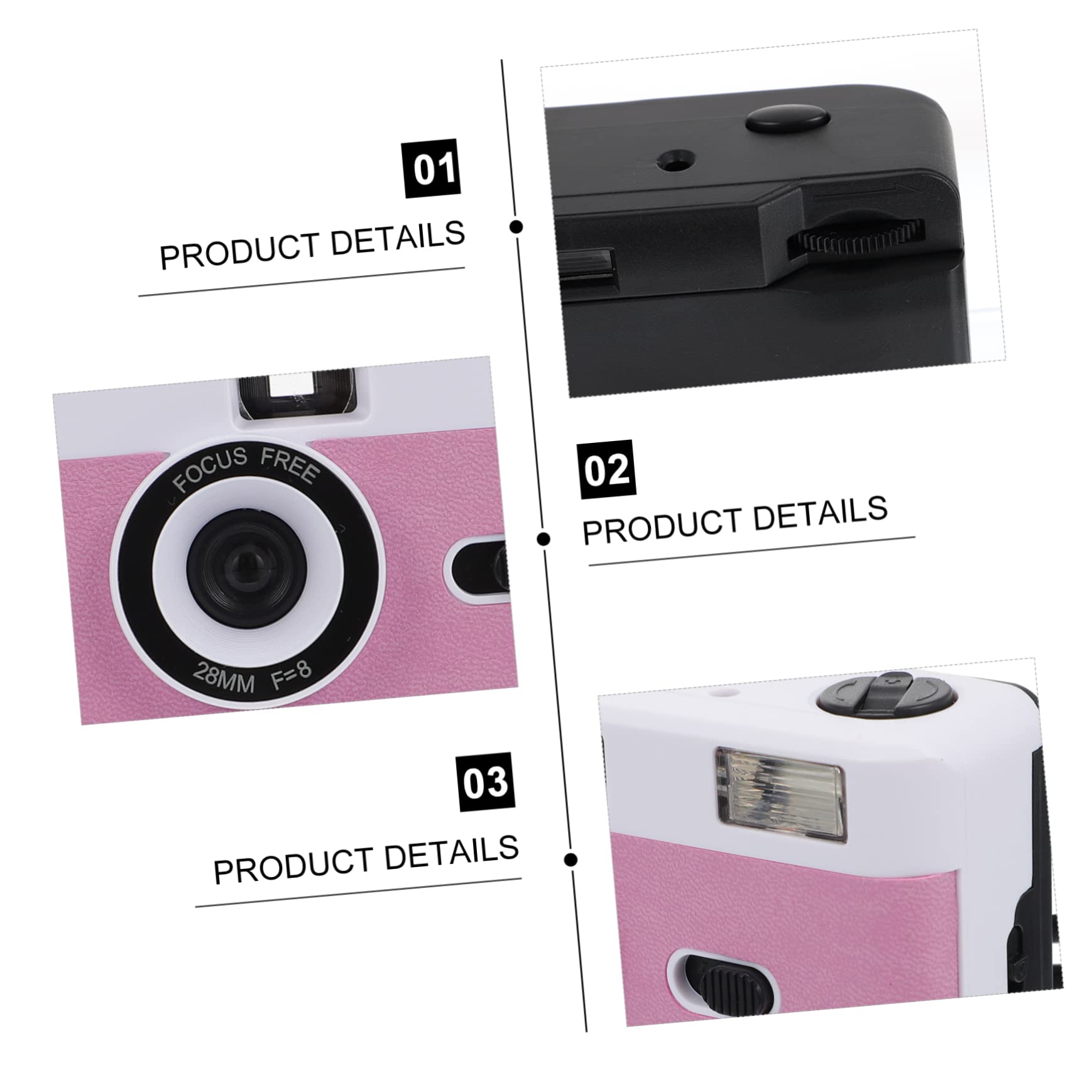 DOITOOL Lot De 3 Appareils Photo Argentiques pour Adultes Garçons Et Filles Flash Réutilisable 35 Mm Style Rétro Vintage