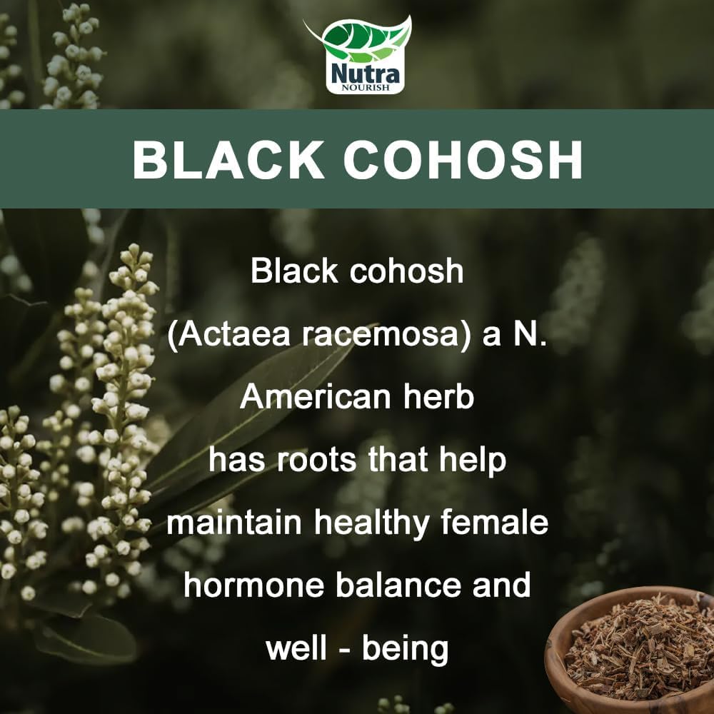 Black Cohosh Capsules,3000mg Strength,Black Cohosh Supplements for Women Menopause Hot Flashes,Non-GMO,60 Vegetarian Capsules - Image 4