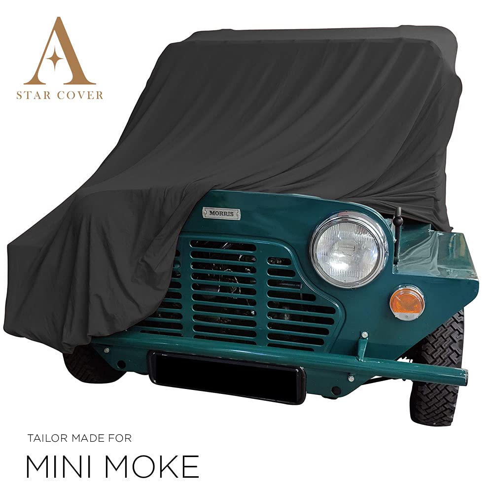 Indoor car Cover Compatible with Mini Moke Black Bespoke Tailor Made